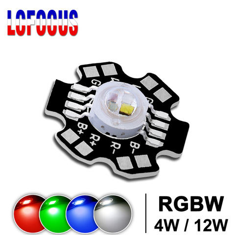 Chip LED COB SMD con PCB, 4W, 12W, RGBW, 1W, 3W, 8 pines, rojo, verde, azul, blanco, a todo Color, bricolaje, dj de escenario, barra de lámpara dmx ► Foto 1/6