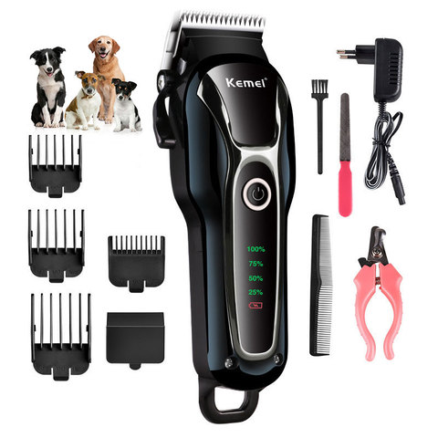 Recortadora profesional de pelo para perros recargable de 100-240v, cortadora de pelo para gatos, máquina cortadora de cabello para animales y mascotas ► Foto 1/6