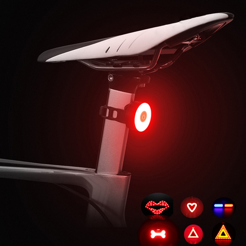 Múltiples modos de iluminación luz de la bicicleta de carga USB Luz Led de bicicleta Flash de cola trasera bicicleta luces ► Foto 1/6