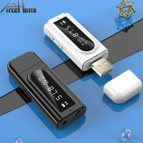 Adaptador USB 5,0 Bluetooth, receptor y transmisor de Audio, adaptador AUX Bluetooth para PC, TV, auriculares de coche, adaptador inalámbrico con conector de 3,5mm ► Foto 1/6