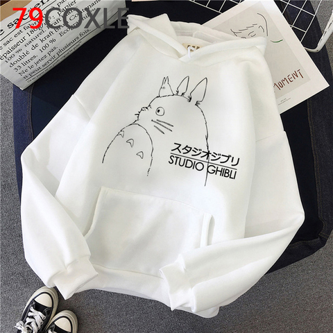 Sudadera con capucha de Totoro para Studio Ghibli, ropa de calle de gran tamaño con gráfico para mujer, Ulzzang ► Foto 1/6