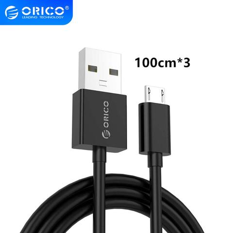 ORICO-cable de carga de datos para teléfonos inteligentes, cable de carga Micro USB 2,0, 30cm * 5, negro/blanco para redmi k20 pro ► Foto 1/6