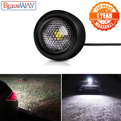 BraveWay LED exterior Luz de marcha atrás para coche SUV ATV auxiliar Led luz de trabajo 12V Auto lámpara 1156 P21W 1157 T20 T10 LED W5W luces coche Invertir las luces ► Foto 1/6