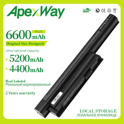 6600 mAh portátil nuevo batería para SONY VAIO BPL26 BPS26 VGP-BPL26 VGP-BPS26 vgp-BPS26A bps26 VPCEL15EC SVE141 SVE14A SVE15 SVE17 ► Foto 1/6