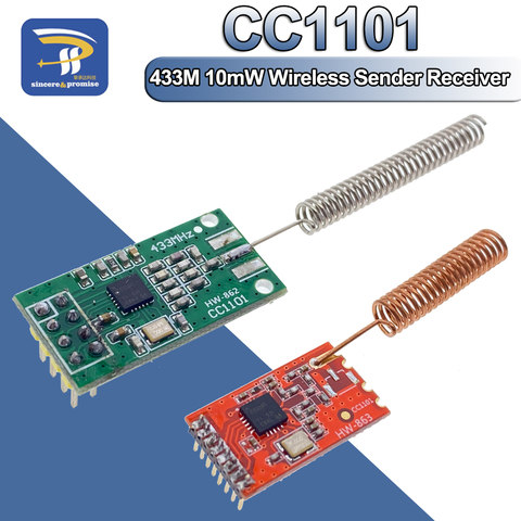 Módulo receptor transceptor emisor inalámbrico CC1101, 433M, 10mW, NRF905/SX1212/SI4432, transmisión de datos/transceptor ► Foto 1/6