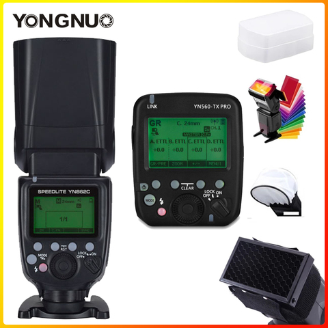 YONGNUO-Flash Speedlite YN862C con batería de litio de 1800mAh, transmisor PRO para cámara Canon DSLR, modo esclavo maestro TTL ► Foto 1/6