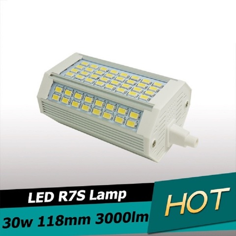 Luz led R7S de 30w, 118mm, sin ventilador, regulable, R7S, J118, R7S, luz para alimentos, 3 años de garantía, AC110-240V ► Foto 1/6