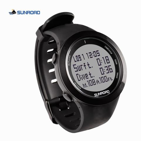 SUNROAD scuba buceo digital deportes reloj de seguridad de la computadora profundidad 100M impermeable militar brújula altitud podómetro hombres mujeres ► Foto 1/6