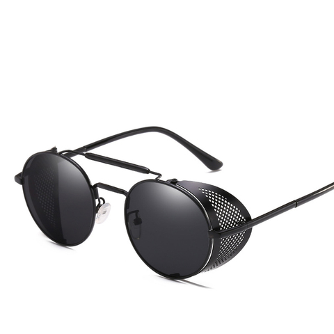 XaYbZc-gafas De Sol redondas De Metal para hombre y mujer, anteojos De Sol unisex De estilo Retro, De marca De diseñador, con protección UV ► Foto 1/6