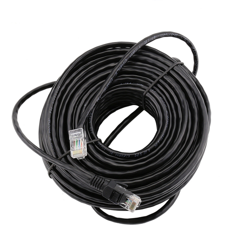 Cable de red Ethernet RJ45 para exteriores, Cable LAN impermeable para sistema de cámara de seguridad CCTV POE IP, 10M, 20M, 30M, 50M ► Foto 1/1