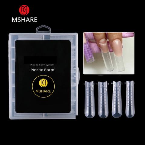 MSHARE-formas arqueadas para la parte superior de las uñas, extensiones de uñas de semicubierta completa, Gel acrílico, puntas de almendra, 12 tamaños, 120 Uds. ► Foto 1/6