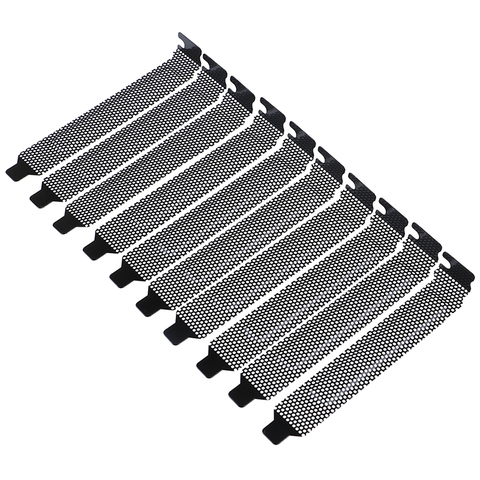 10 unids/lote, filtro de polvo de acero duro negro, placa de marcado, cubierta de ranura PCI ► Foto 1/6