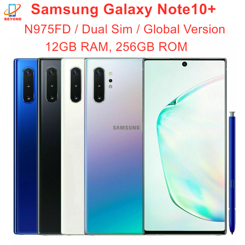 Samsung Galaxy Nota 10 Plus Note10 + Duos N975FD Dual Sim versión Global 12GB 256GB 6,8 