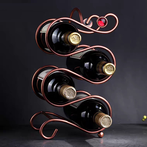 Estilo creativo europea de Metal decoración estante de vinos moderno simple botella de vino rack decoración del gabinete del vino habitación bar Decoración ► Foto 1/1