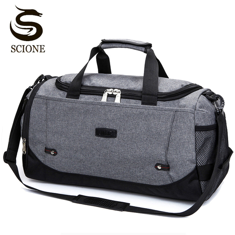 Bolsa de viaje de nailon Scione de gran capacidad para hombres, equipaje de mano, bolsas de lona de viaje de nailon, bolsas de viaje multifuncionales para mujeres ► Foto 1/6