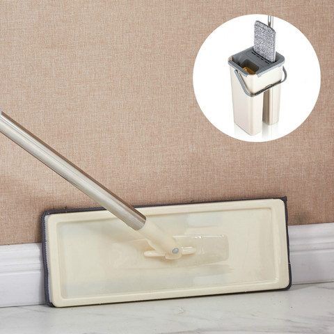 Wonderlife_aliexpress Store-fregona para lavado de suelo, con cubo, reemplazo de cabezal, limpieza de casa, almohadilla de microfibra plana, ventanas de tela ► Foto 1/6