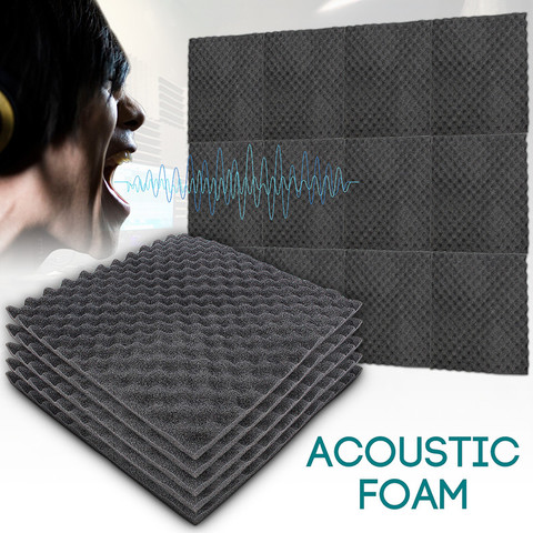 50x50 cm grosor 1,5 cm insonorizante tratamiento de espuma acústica algodón absorbente de sonido esponja de ruido excelente aislamiento acústico ► Foto 1/6