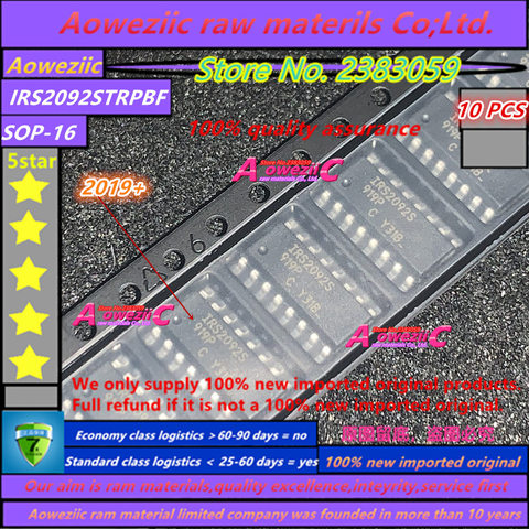 Aoweziic-amplificador de potencia de audio, IRS2092STRPBF, IRS2092STR, IRS2092S, 2022 + 100%, nuevo, original, importado ► Foto 1/1