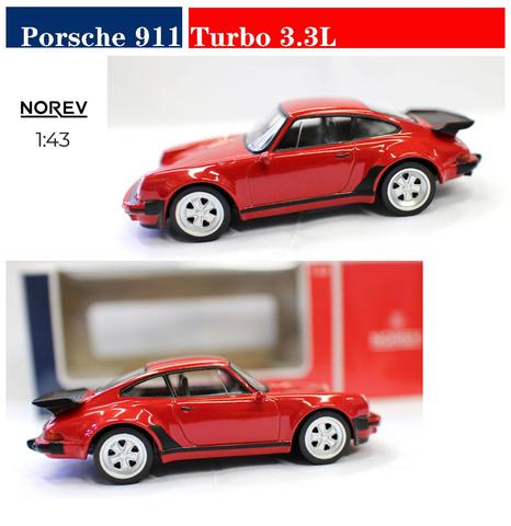 Norev-Coche de juguete a escala 1/43, modelo 911 Turbo, 3,3 L, rojo, fundido a presión, regalo de colección, nuevo ► Foto 1/6