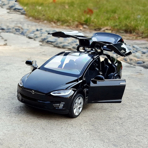 Coche en miniatura de aleación Tesla modelo X MODEL3 para niños, coches de juguete para niños, regalo para niño ► Foto 1/5