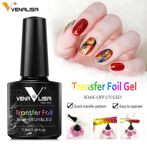 Transferencia de láminas de Gel de esmalte de uñas de Color barniz empapa Gel LED UV laca Builder Gel utilizado decoración de uñas ► Foto 1/6