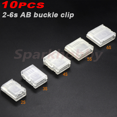 Sparkhobby-clip de hebilla AB 2S 3S 4S 5S 6S, protector de cabeza de equilibrio de batería de litio, Conector de clavija, 10 Uds. ► Foto 1/6