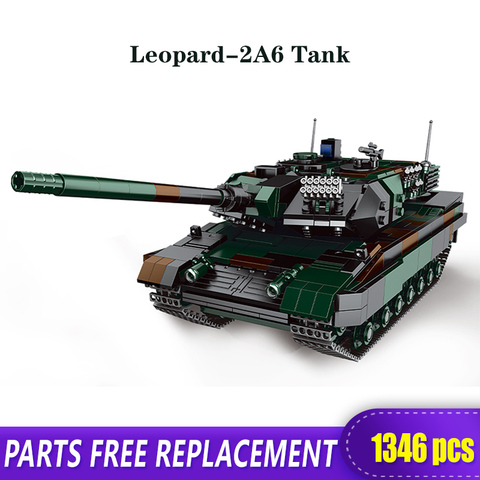 XINGBAO-tanque de batalla principal de Leopard-2A6 para niños, modelo militar, bloques de construcción, juguetes para niños, regalos de cumpleaños, 06040 ► Foto 1/4