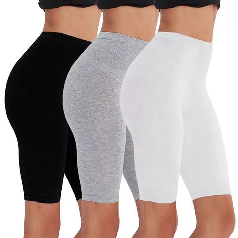 Uds/3 uds paquete respetuoso del medio ambiente viscosa Spandex pantalones cortos de bicicleta para mujer Fitness desgaste activo muy suave cómodo M30181 ► Foto 1/5