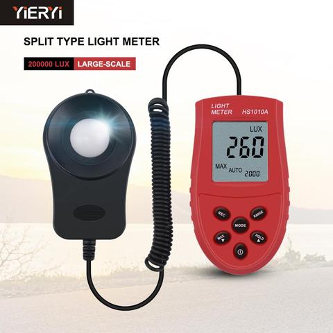 Venta caliente 200.000 medidor de luz Digital Luxmeter Lux/FC metros luminómetro fotómetro medidor de luz 3 rango Lux NI5L ► Foto 1/6