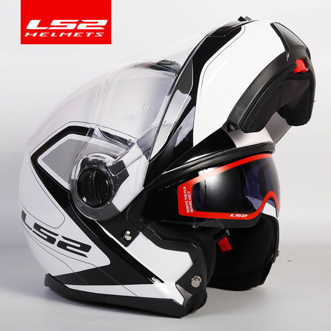 LS2-Casco modular STROBE FF325 para motocicletas, modelo abatible con doble visor, aprobado por el DOT, original ► Foto 1/2