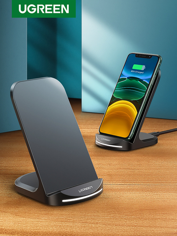Ugreen-soporte de carga inalámbrica Qi para móvil, estación de carga rápida para iPhone 12 Pro X XS 8 XR Samsung S9 S10 S8 S10E ► Foto 1/6