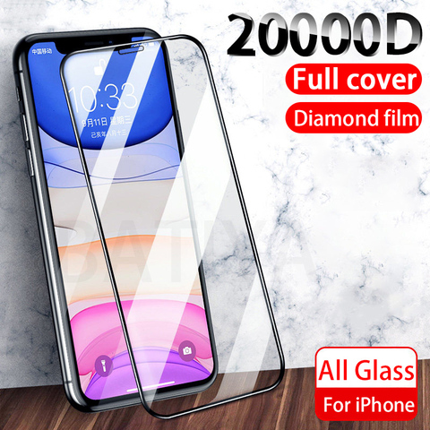 Vidrio Protector curvo para iphone SE 2022 5s 6 6S 7 8 Plus película de vidrio templado para iPhone X XR 11 Pro XS Max 12 Protector de pantalla ► Foto 1/6