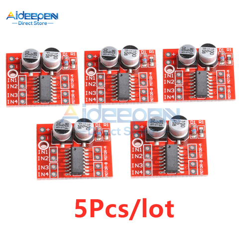 5 unids/lote 2V-10V 1.5A MX1508 DC módulo controlador de Motor de 2 PWM de velocidad de Motor paso a paso de puente H doble conductor L298N venta al por mayor ► Foto 1/6