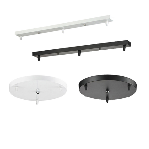 Lámpara de techo montada en el techo, Base de lámpara colgante de 3 cabezas, Base de techo redondo largo, dosel, accesorios de iluminación de suspensión DIY ► Foto 1/6