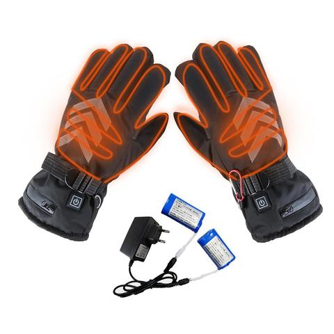 USB invierno calentador eléctrico de Guantes Térmicos recargable batería climatizada guantes de ciclismo bicicleta de la motocicleta guantes de esquí ► Foto 1/6