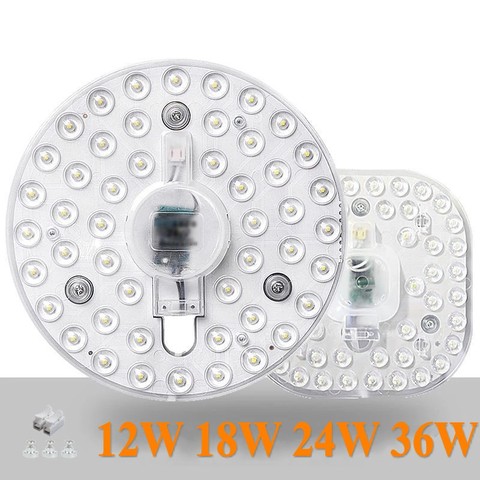 PANEL de anillo circular de luz LED SMD, bombillas LED redondas de techo, tablero de lámpara circular de CA 220V 230V 240V, iluminación de 36W 34W 18W 12W ► Foto 1/6