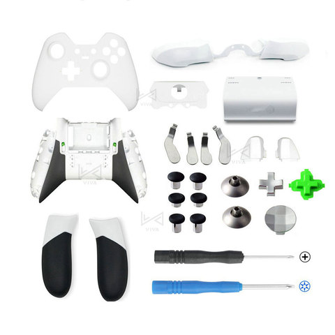 Piezas de reparación para Controlador Xbox One Elite carcasa Shell tapa delantera cubierta LB RB parachoques puños botones LT RT gatillo ► Foto 1/6