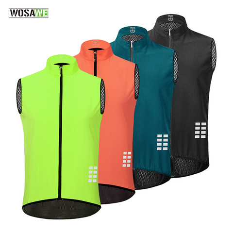 WOSAWE-chaleco reflectante para Ciclismo, camiseta de malla trasera transpirable para Ciclismo de montaña, ligero y resistente al viento, para correr y senderismo ► Foto 1/6