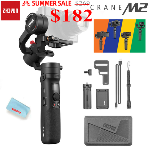 Zhiyun-estabilizador de cardán de mano oficial Crane M2, 3 ejes, para cámaras sin espejo/SmartPhone/actioncamera/cámaras compactas ► Foto 1/6