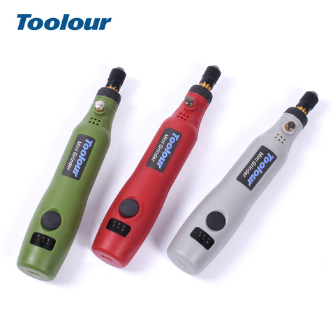 Toolour-Mini amoladora inalámbrica USB 5V DC 10W, máquina, herramienta de rotación de velocidad Variable, Kit de taladro, bolígrafo grabador para pulido de fresado ► Foto 1/6