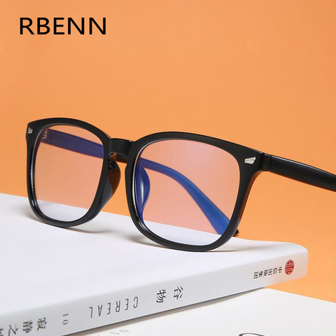 RBENN-Gafas de ordenador con filtro de luz azul para hombre y mujer, lentes antiluz azul para juegos, antidolor de cabeza, presión ocular, graduación personalizada ► Foto 1/6