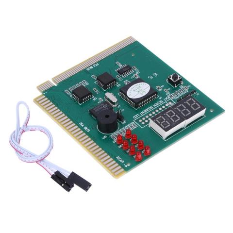 Analizador de pantalla LCD de 4 dígitos para PC, comprobador de placa base de tarjeta de poste de diagnóstico con indicador LED para pizarra ISA PCI Bus Mian ► Foto 1/6