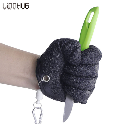 LINNHUE-guantes antideslizantes de látex para pesca, guantes de látex para exteriores con imán, instrumentos de mano de pesca con perforaciones, 1 Uds. ► Foto 1/6