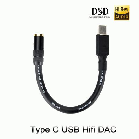 Hifi USB DSD DAC USB tipo C a 3,5mm amplificador de auriculares CDLA Android Teléfono Móvil tableta PC MAC, hecho a mano de alta calidad ► Foto 1/6