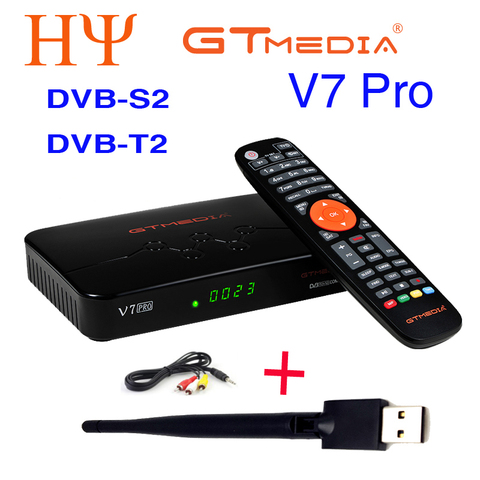 GTmedia V7 PRO Combo dvb-t2 dvb-s2 receptor de satélite soporte H.265 PowerVu Biss clave Ccam Newam Youtube Wifi USB 1080P full HD ► Foto 1/6