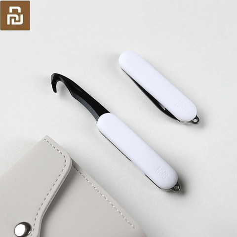 Xiaomi Mijia Huohou Mini cuchillo de desembalaje plegable herramienta de corte de cuchillo de fruta herramienta de campo Paquete abierto al aire libre clip de supervivencia campamento afilado cortador ► Foto 1/6