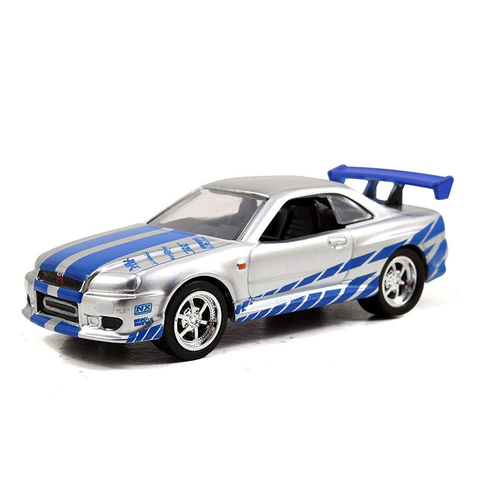 Coches de simulación de Metal fundidos a presión para niños, Nissan Skyline GTR R34, escala 1/55 ► Foto 1/5