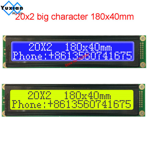 Módulo de pantalla lcd, gran tamaño, 2002x20, 180x40mm, en lugar de WH2002L SCS02002A0 ► Foto 1/6