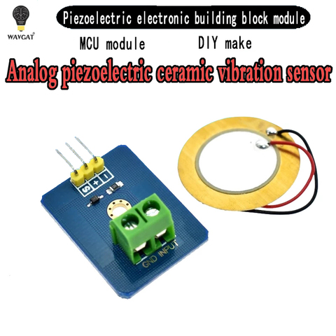 WAVGAT-Sensor de vibración de cerámica piezoeléctrico, simulador de tambor analógico, para arduino, KIT de bricolaje ► Foto 1/6