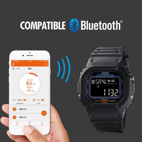 SKMEI-Reloj Inteligente para hombre, pulsera deportiva electrónica con Bluetooth, podómetro, rastreador de calorías para Huawei y Iphone ► Foto 1/6